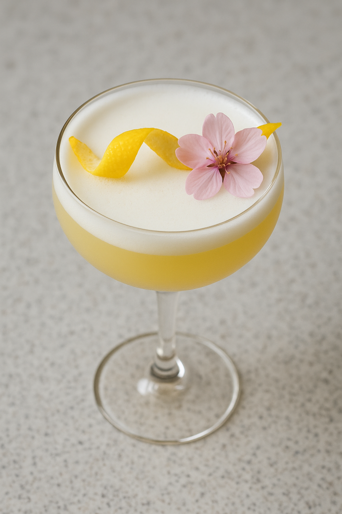 The begining : cocktail sour gin yuzu umeshu