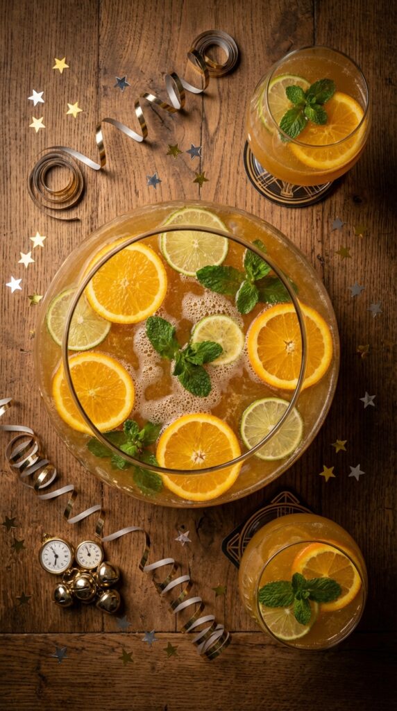 Le cocktail Minuit Pétillant posé sur une table